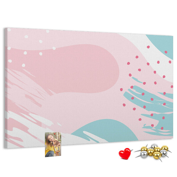 Tableau affichage liège Taches abstraites aux couleurs pastel