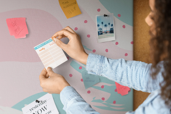 Tableau affichage liège Taches abstraites aux couleurs pastel