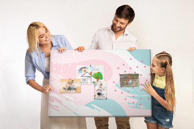 Tableau affichage liège Taches abstraites aux couleurs pastel
