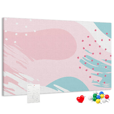 Tableau affichage liège Taches abstraites aux couleurs pastel