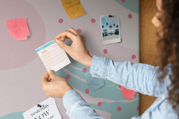 Tableau affichage liège Taches abstraites aux couleurs pastel