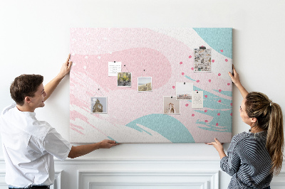 Tableau affichage liège Taches abstraites aux couleurs pastel