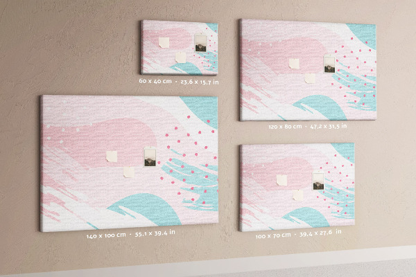 Tableau affichage liège Taches abstraites aux couleurs pastel