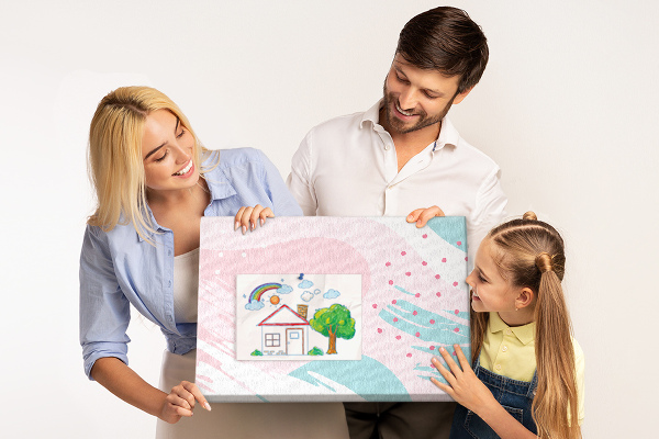 Tableau affichage liège Taches abstraites aux couleurs pastel