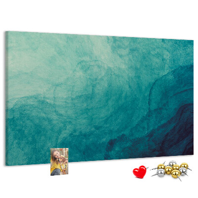 Tableau de liège Vagues bleues dans une composition paisible