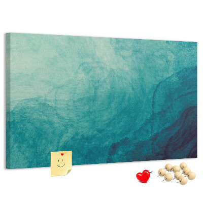 Tableau de liège Vagues bleues dans une composition paisible
