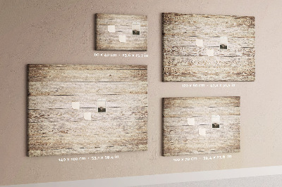 Tableau affichage liège planches rustiques dans des tons clairs