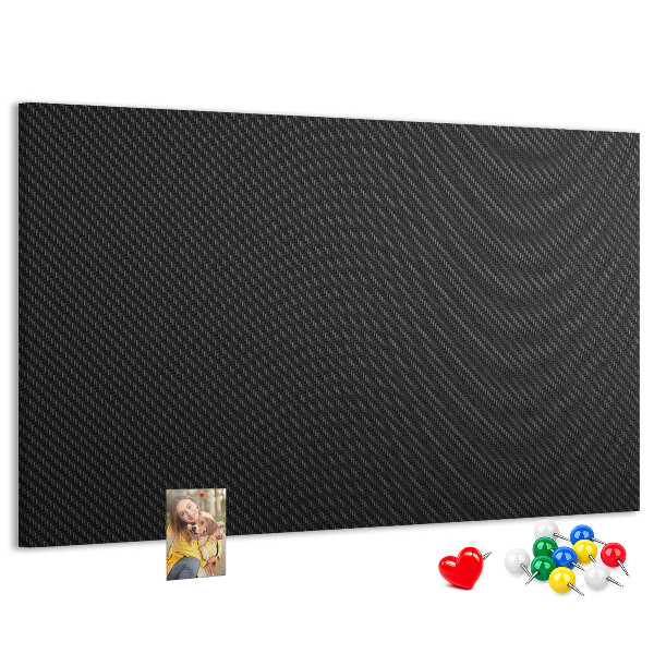 Tableau en liège Texture noire avec un délicat motif à carreaux