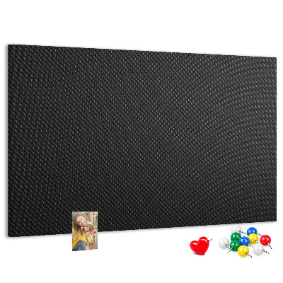 Tableau en liège Texture noire avec un délicat motif à carreaux