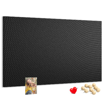 Tableau en liège Texture noire avec un délicat motif à carreaux