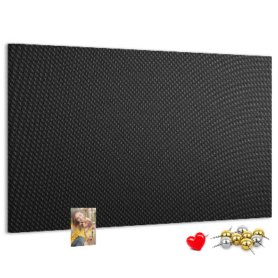 Tableau en liège Texture noire avec un délicat motif à carreaux