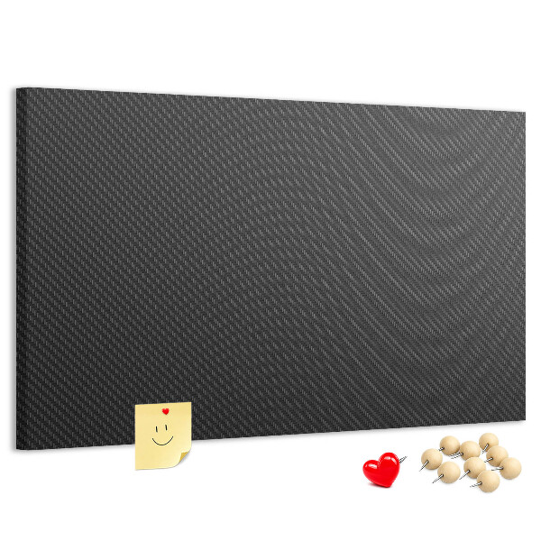 Tableau en liège Texture noire avec un délicat motif à carreaux