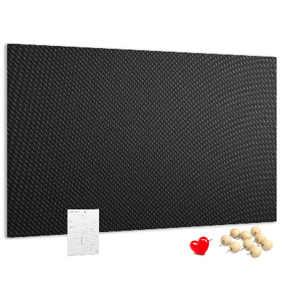 Tableau en liège Texture noire avec un délicat motif à carreaux
