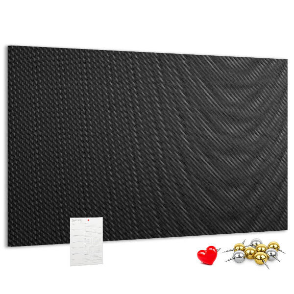 Tableau en liège Texture noire avec un délicat motif à carreaux