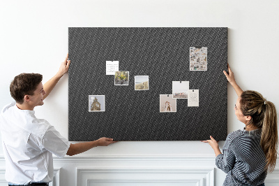 Tableau en liège Texture noire avec un délicat motif à carreaux