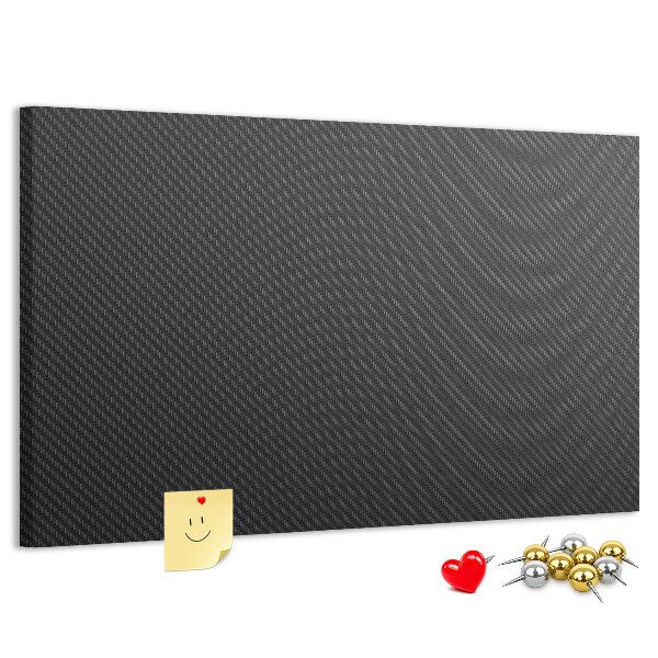 Tableau en liège Texture noire avec un délicat motif à carreaux