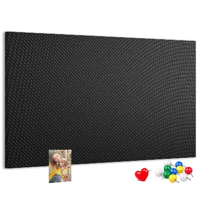 Tableau en liège Texture noire avec un délicat motif à carreaux
