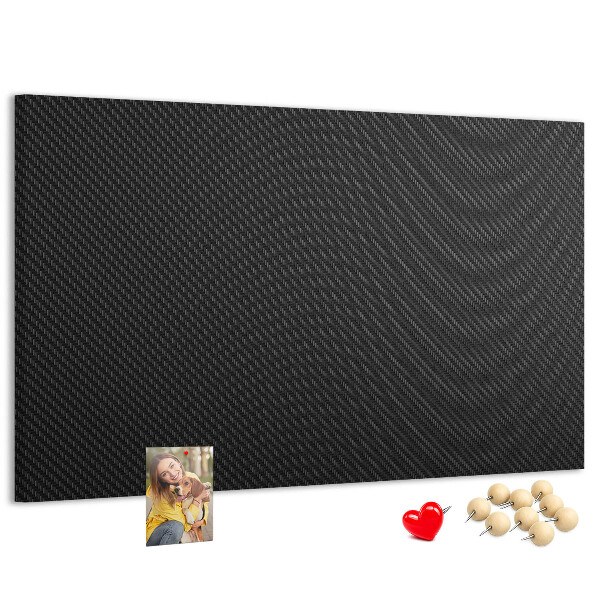 Tableau en liège Texture noire avec un délicat motif à carreaux