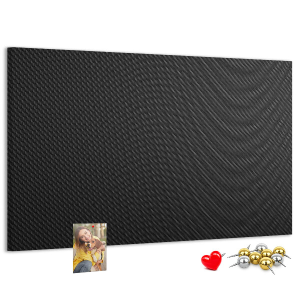 Tableau en liège Texture noire avec un délicat motif à carreaux