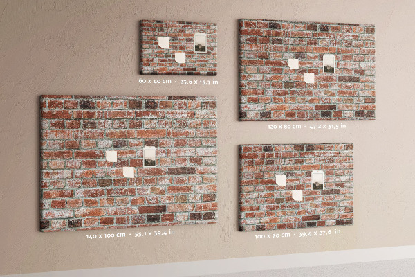 Tableau de liège Mur en briques avec finition naturelle