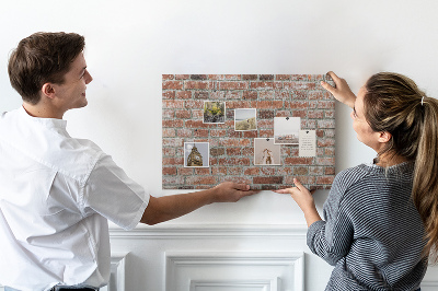 Tableau de liège Mur en briques avec finition naturelle