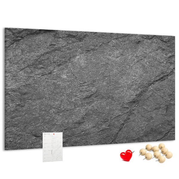 Tableau affichage liège Texture de pierre dans des tons de gris