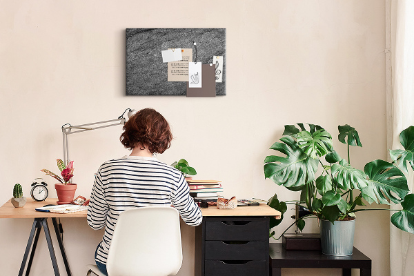 Tableau affichage liège Texture de pierre dans des tons de gris