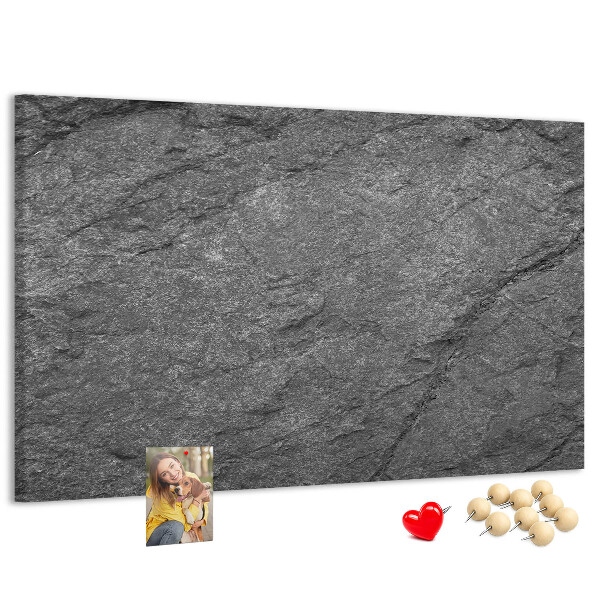 Tableau affichage liège Texture de pierre dans des tons de gris