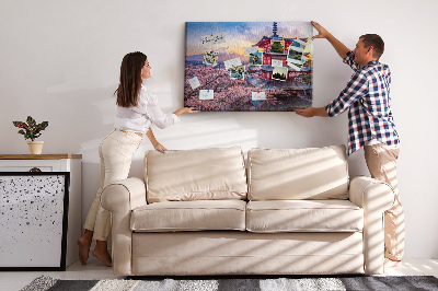 Tableau affichage liège Paysage printanier avec le mont Fuji