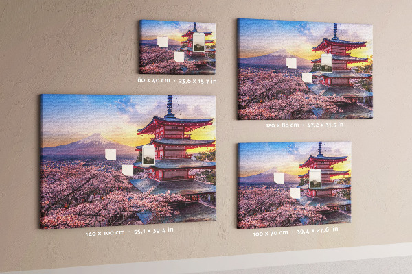 Tableau affichage liège Paysage printanier avec le mont Fuji