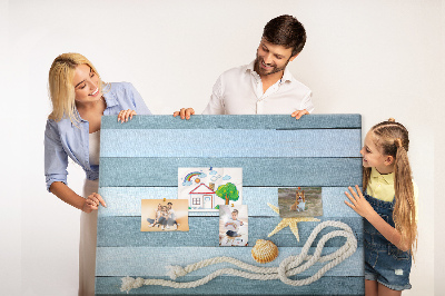 Tableau en liège Paysage marin avec coquillages et ficelle