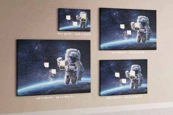 Tableau de liège Astronaute dans l'espace