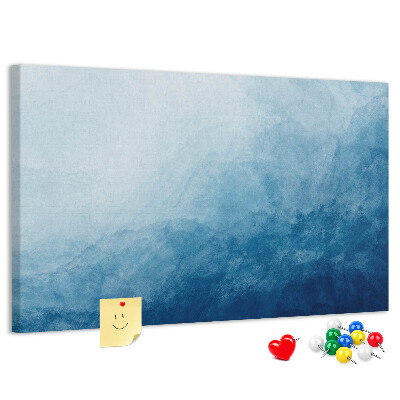 Tableau de liège Des nuances de bleu en vagues délicates