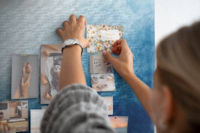 Tableau de liège Des nuances de bleu en vagues délicates