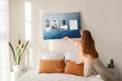 Tableau de liège Des nuances de bleu en vagues délicates