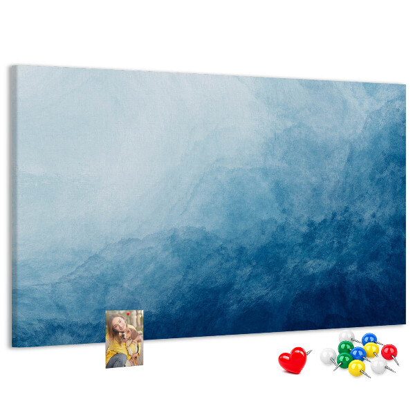 Tableau de liège Des nuances de bleu en vagues délicates