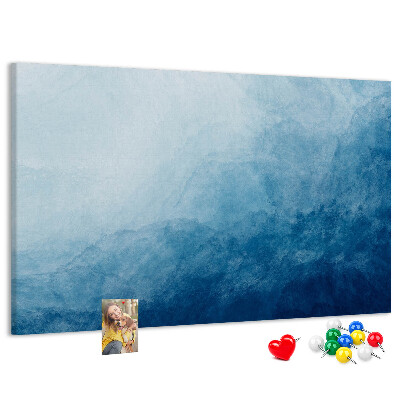 Tableau de liège Des nuances de bleu en vagues délicates