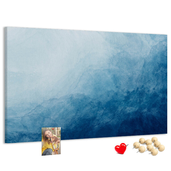 Tableau de liège Des nuances de bleu en vagues délicates
