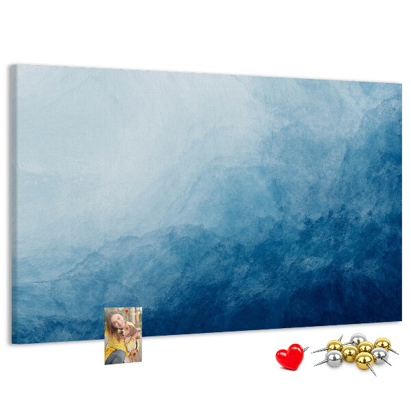 Tableau de liège Des nuances de bleu en vagues délicates