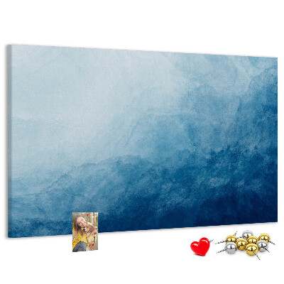Tableau de liège Des nuances de bleu en vagues délicates