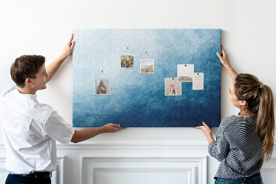 Tableau de liège Des nuances de bleu en vagues délicates