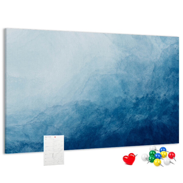 Tableau de liège Des nuances de bleu en vagues délicates