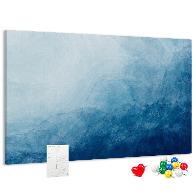 Tableau de liège Des nuances de bleu en vagues délicates