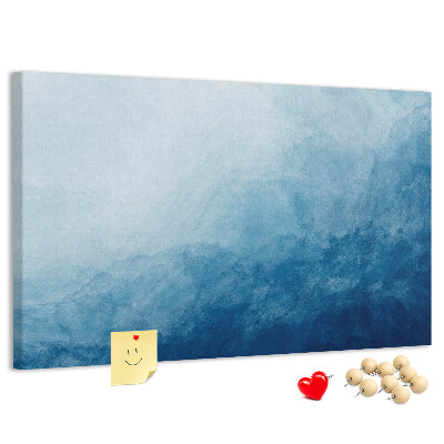Tableau de liège Des nuances de bleu en vagues délicates