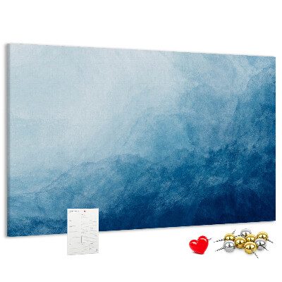 Tableau de liège Des nuances de bleu en vagues délicates