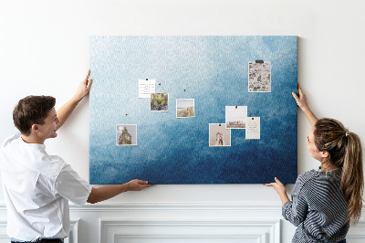 Tableau de liège Des nuances de bleu en vagues délicates