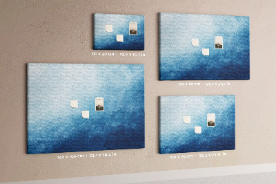 Tableau de liège Des nuances de bleu en vagues délicates