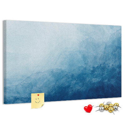 Tableau de liège Des nuances de bleu en vagues délicates