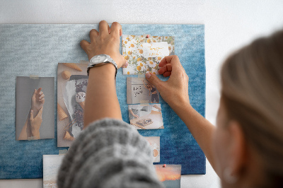 Tableau de liège Des nuances de bleu en vagues délicates