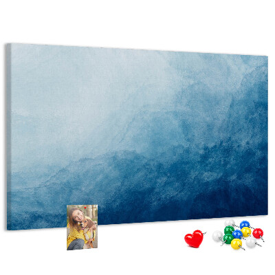 Tableau de liège Des nuances de bleu en vagues délicates